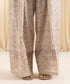 Unstitched Women's Embroidered Blended Grip Silk Beige Three Piece Suit